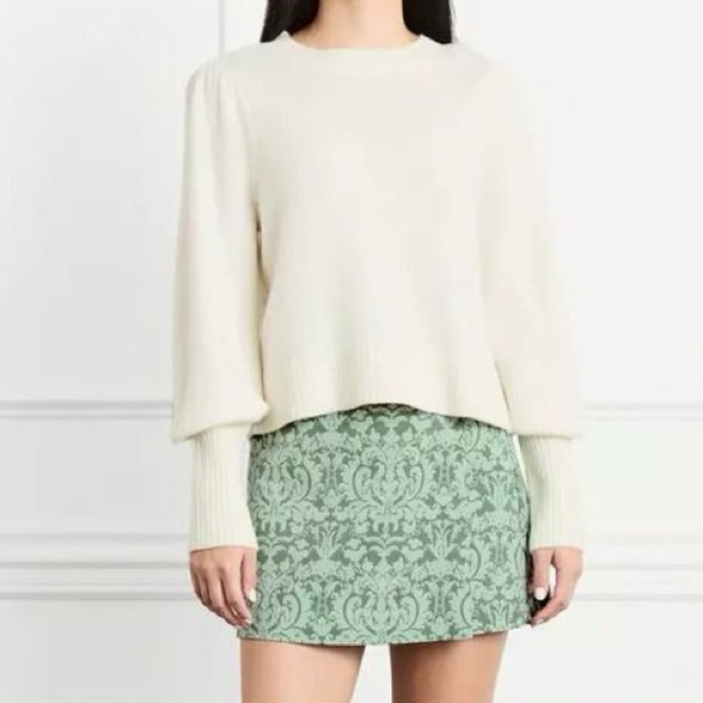 Hill House Cropped Silvia Sweater in Cream